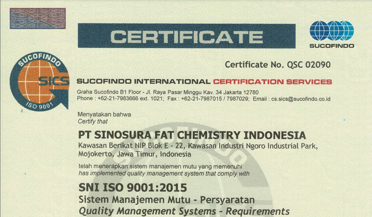 Certification